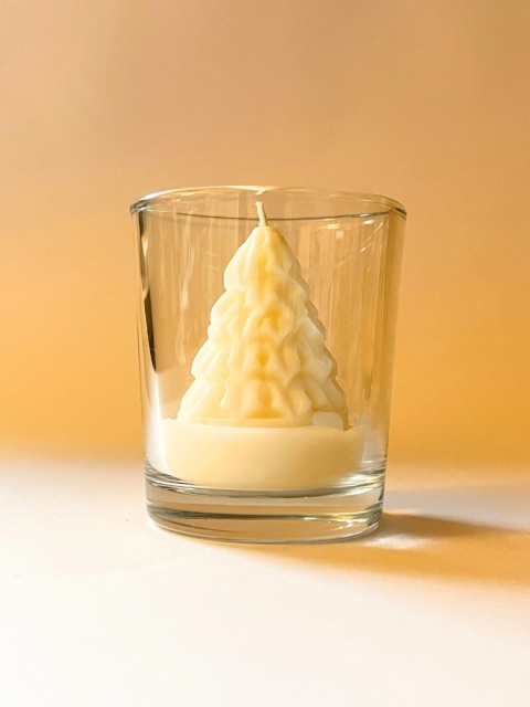 GRZANE WINO mini świeca sojowa choinka 30g