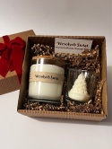 ZESTAW Wesołych Świąt świeca sojowa 165g oraz 30g